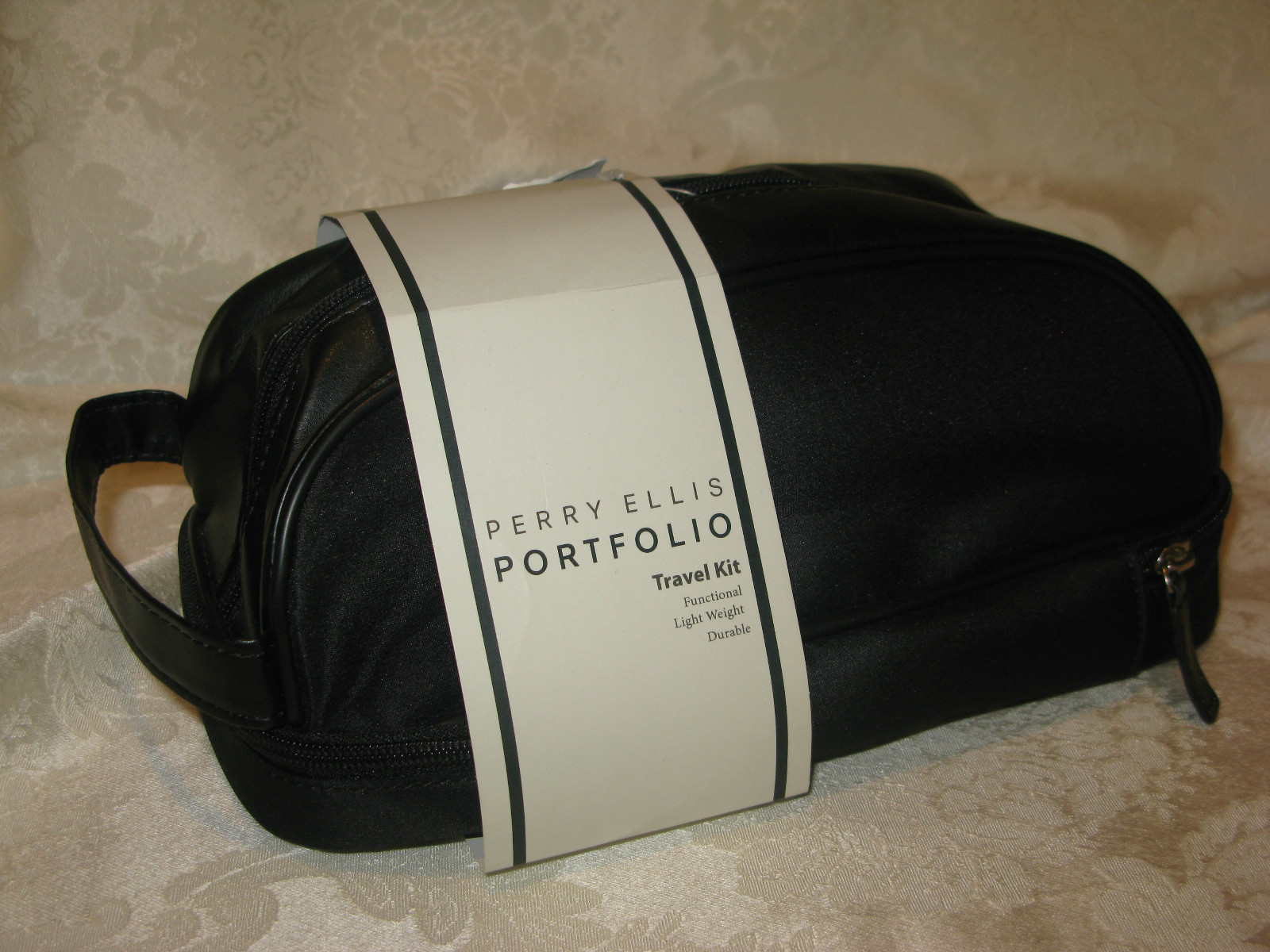Perry Ellis Portfolio Black Travel Kit/Pouch/Bag. New. Authentic.