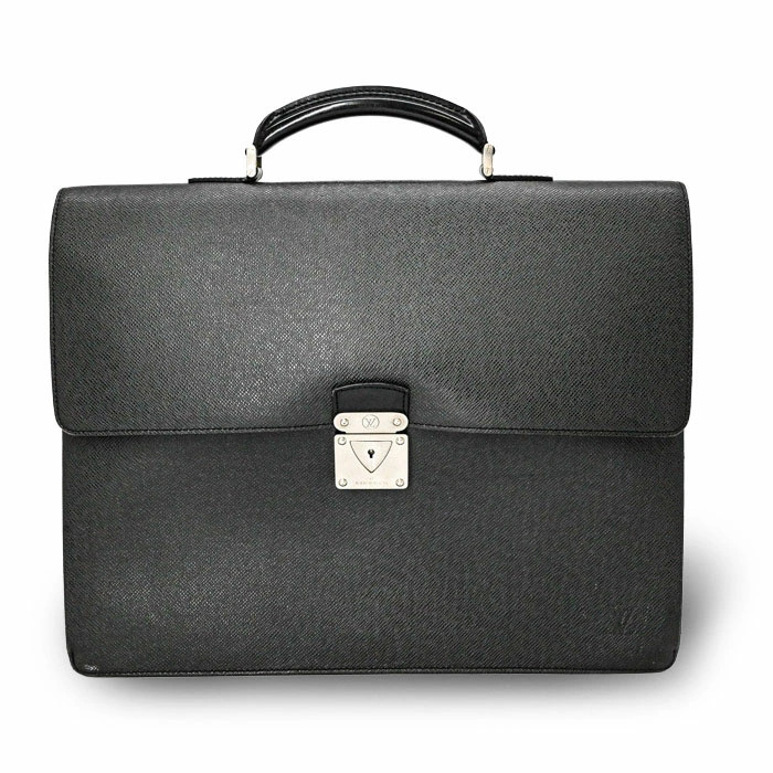 Louis Vuitton Robusto 2 Business Bag Taiga Briefcase Leather Black M31042