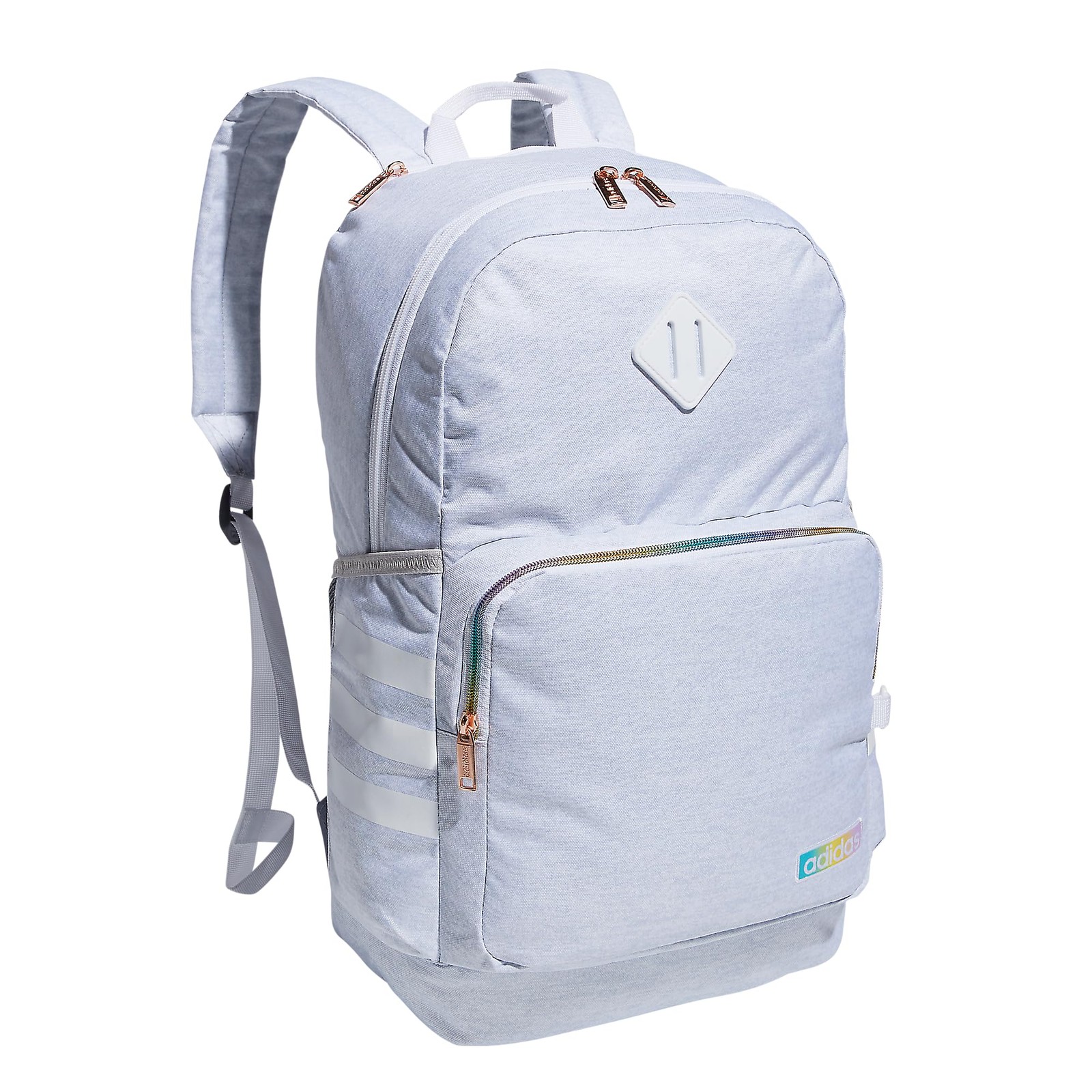 Adidas White Rainbow 4.0 Backpack With Laptop Sleeve Lifetime Warranty