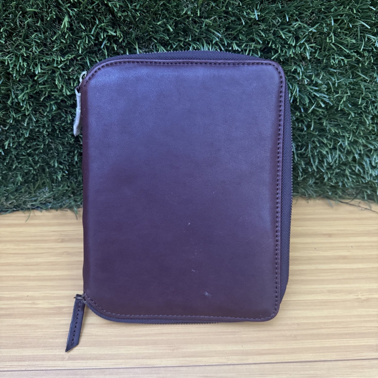 Leather Tech Organizer-Brown