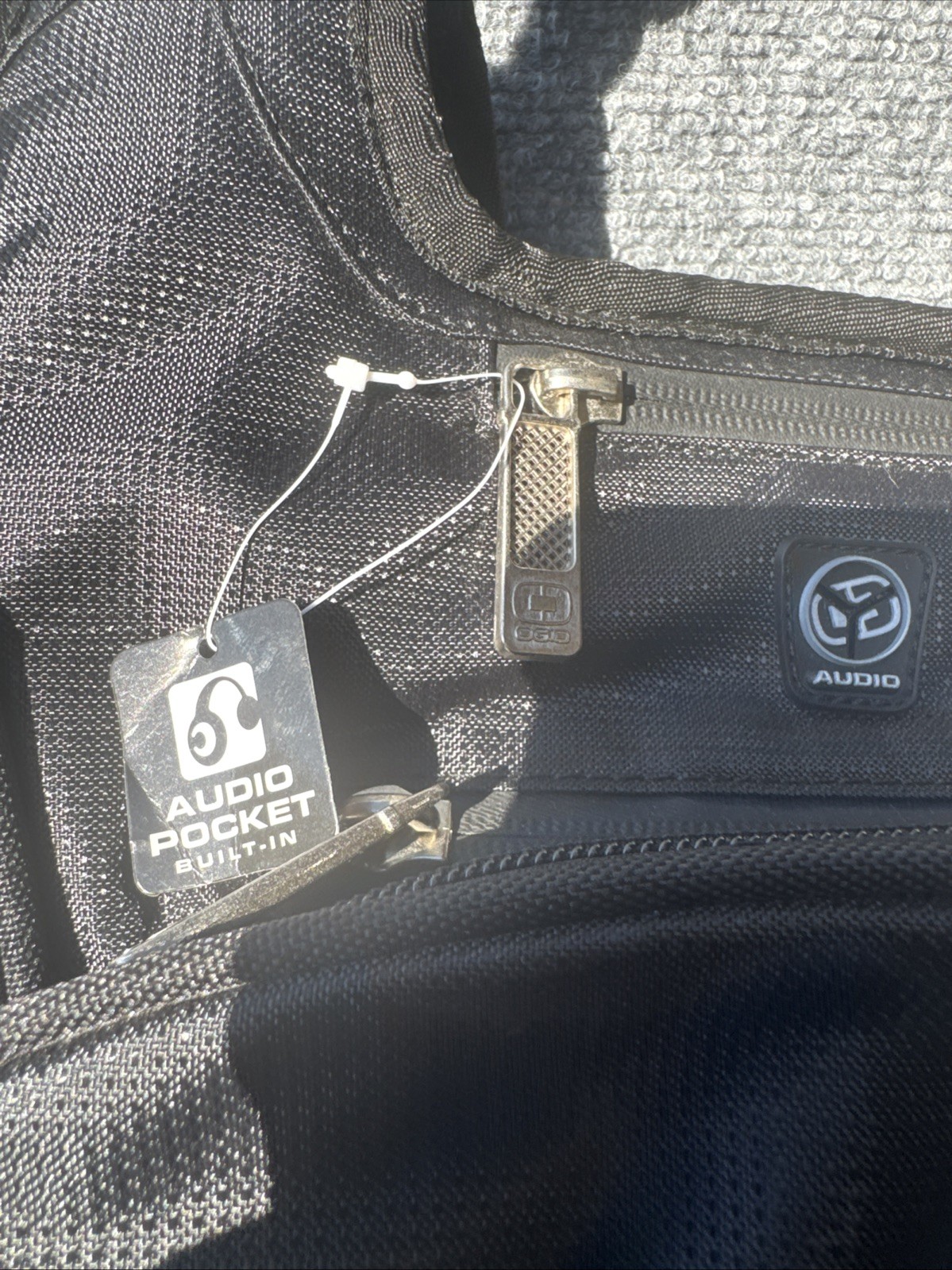 OGIO Back Pack Branded Laptop Audio Pockets Black UPS Logo Hiking or Schooling
