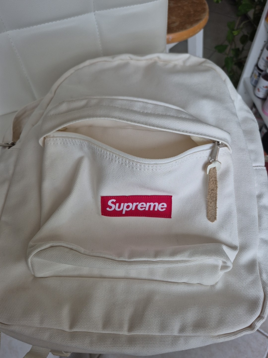 Supreme Canvas Backpack White Box Logo FW20 2020