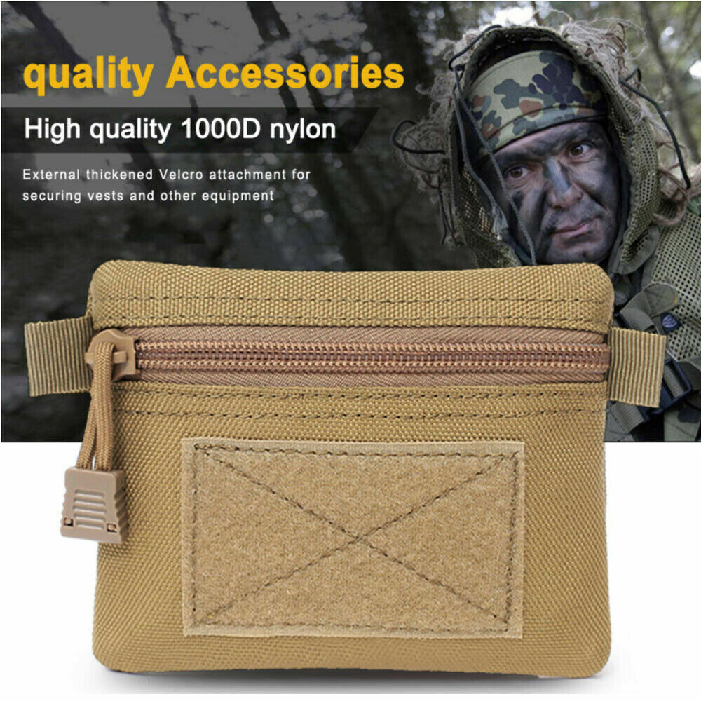 Tactical Compact EDC Utility Pouch Coin Purse Keychain Card Holder Waist Pack