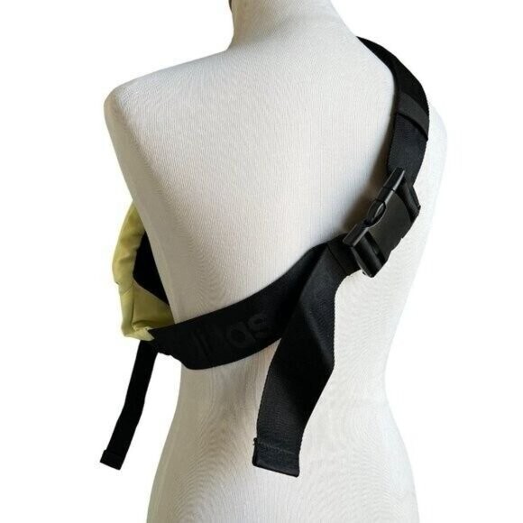 Adidas Utility Yellow And Black Crossbody Wide Strap Fannypack Sling Waistbag