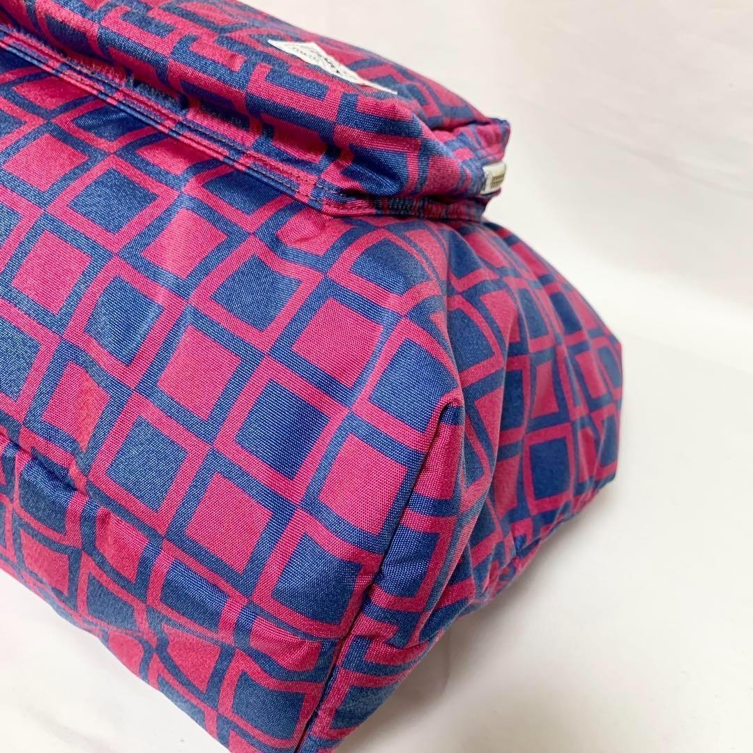 Porter Japanese Traditional Pattern Tote Bag Checkered Pink Men Rare yoshida kab