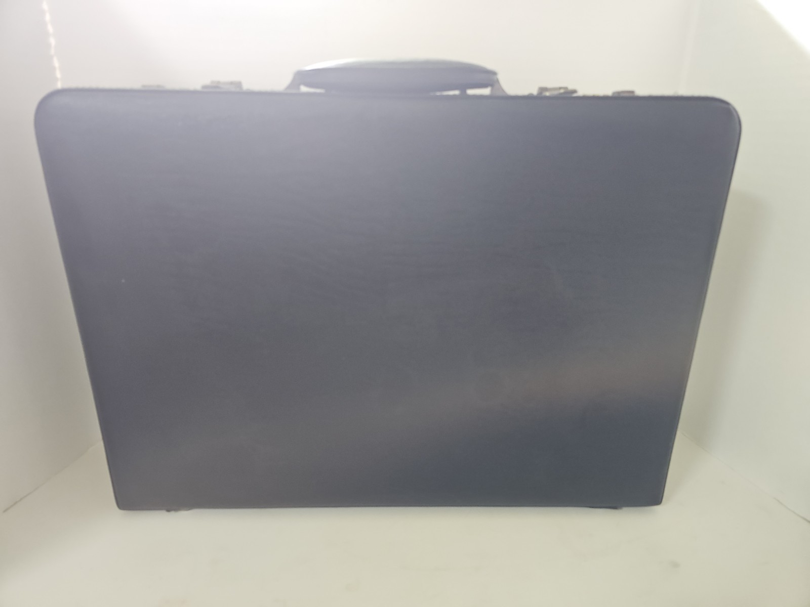 Business Class Black Hard Side Briefcase 17″×12″×4″ Faux Leather Work, Play Prop