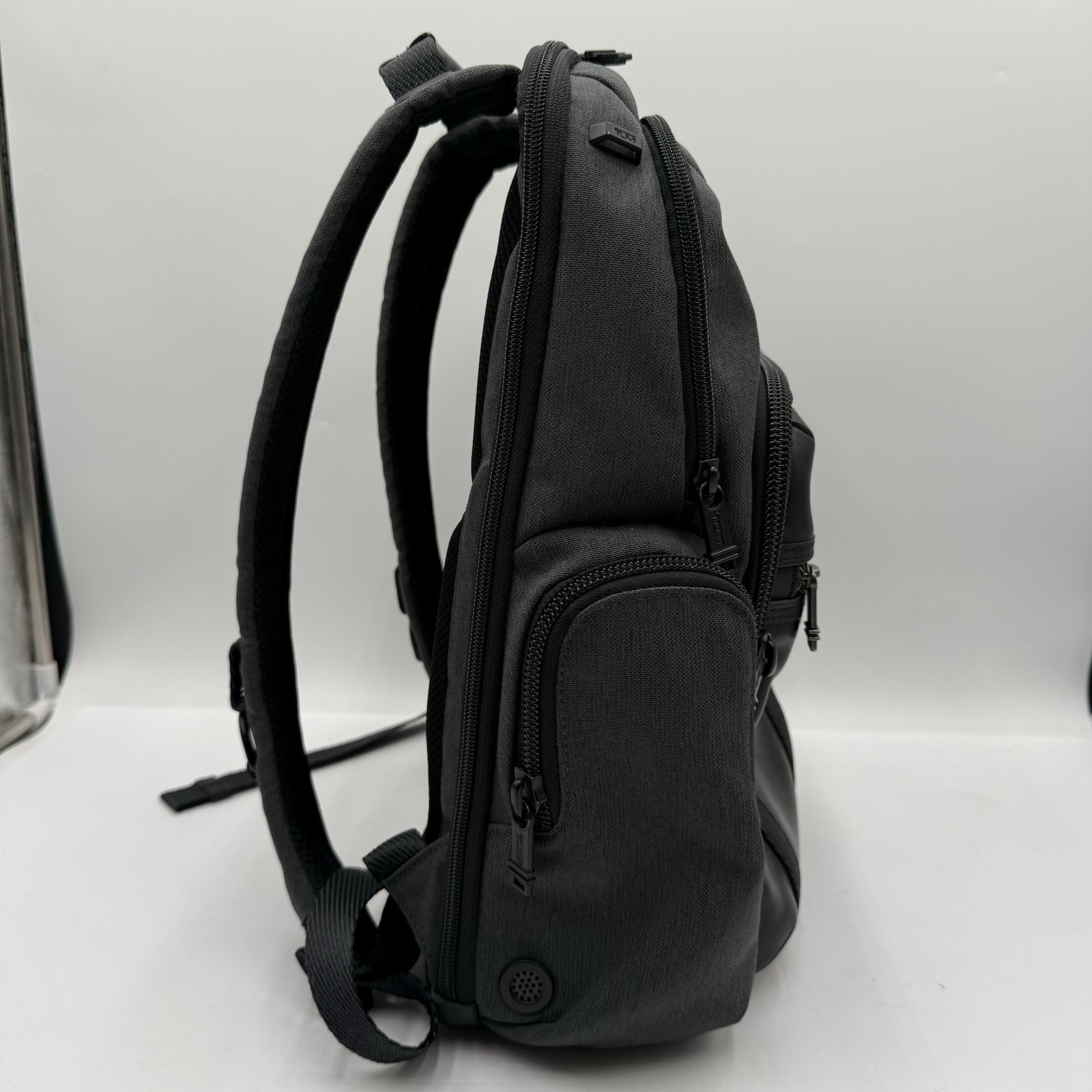 E1 TUMI Alpha Bravo Black Leather “Nellis” Backpack – Excellent Never Used