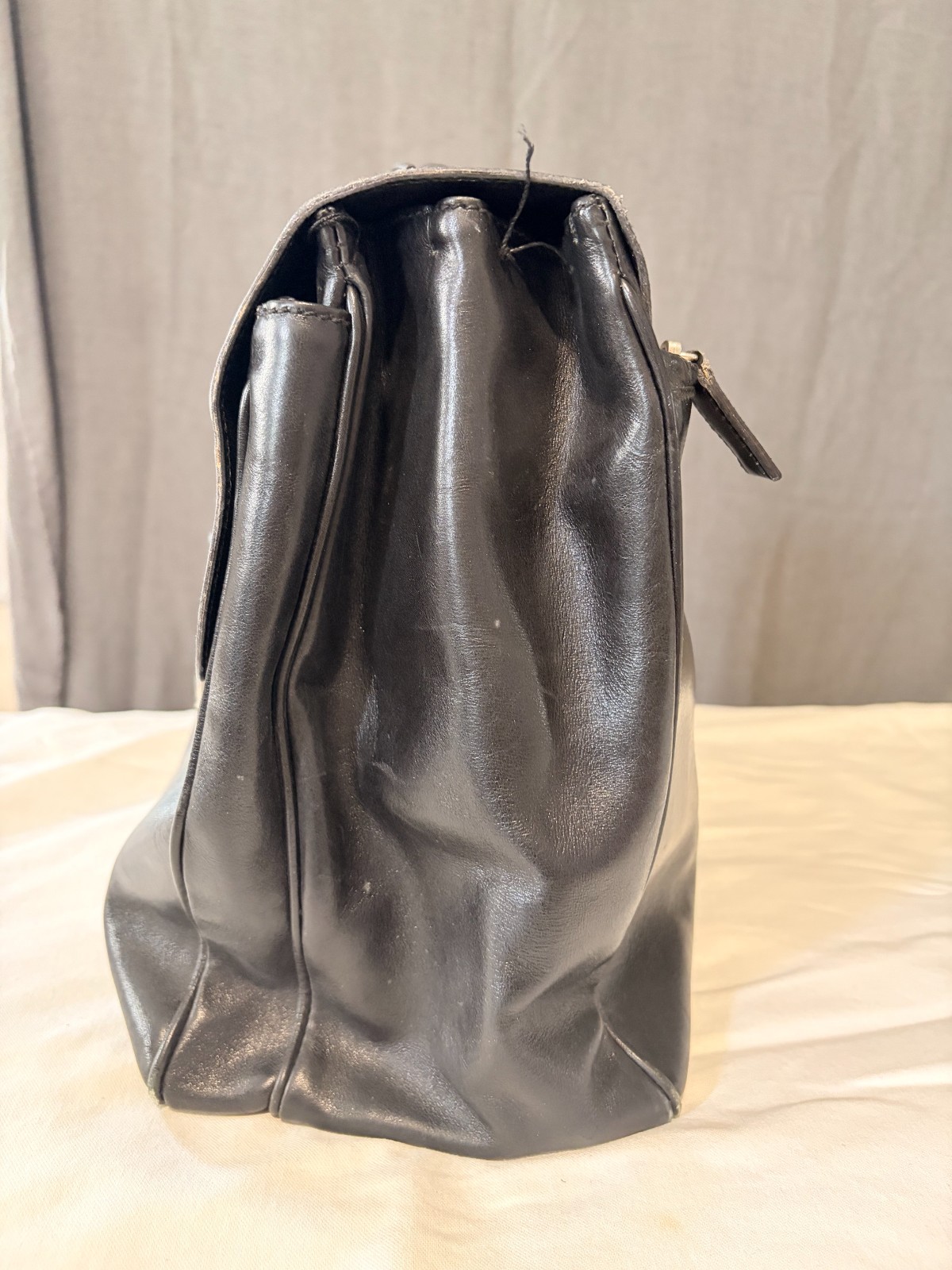 Prada Men’s Black Saffiano Leather Attache Briefcase