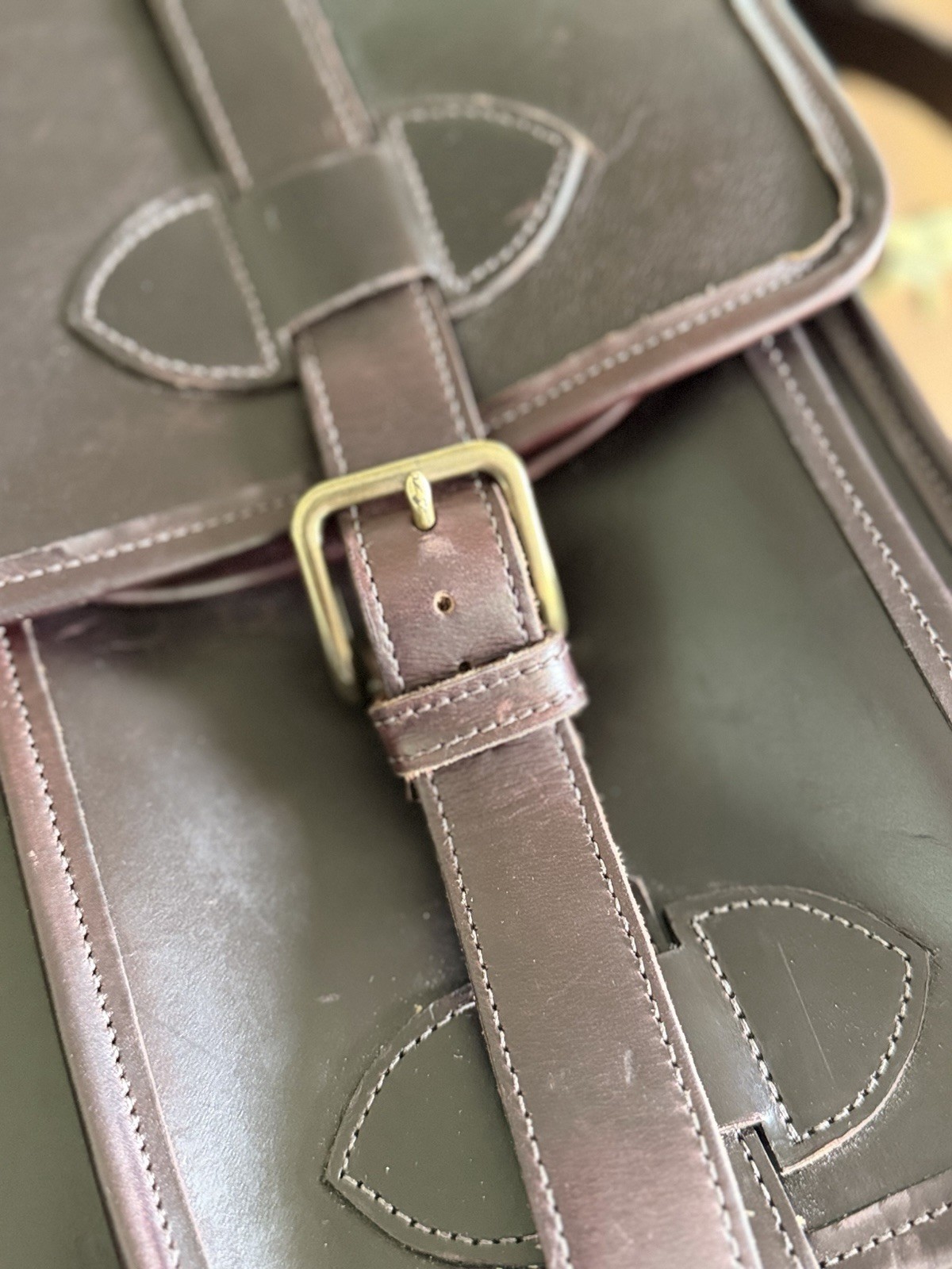 CUSTOM HIDE Saddle Leather Briefcase WW2 Style Dispatch Field Bag Messenger