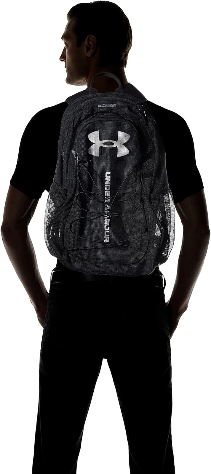 Adult Hustle Mesh Backpack , (001) Black / / White , One Size Fits Most