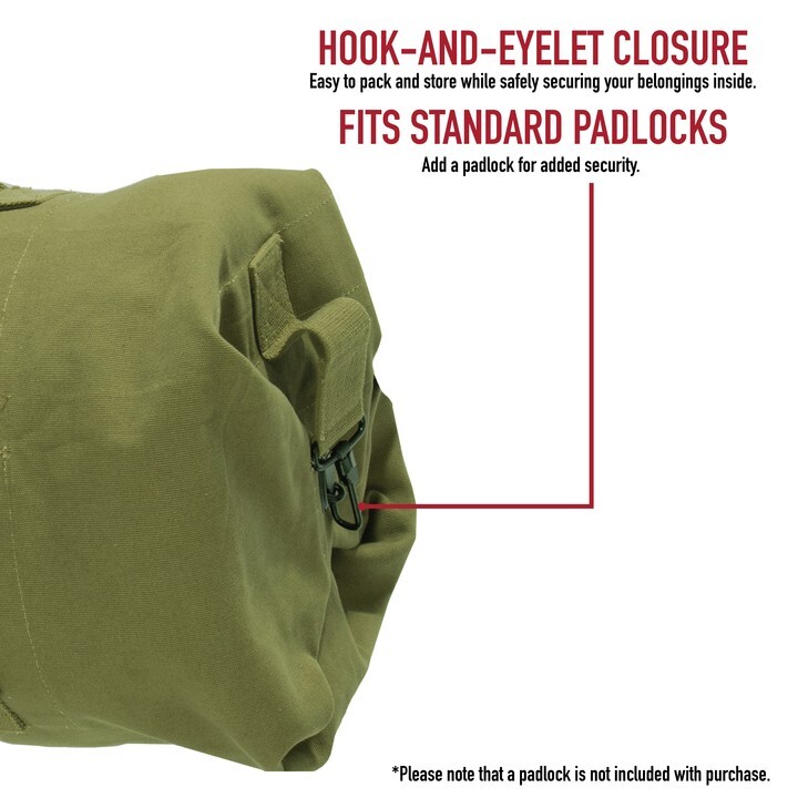 GI Style Heavyweight Canvas Top Load Duffle Bag Navy Blue 22″x38″