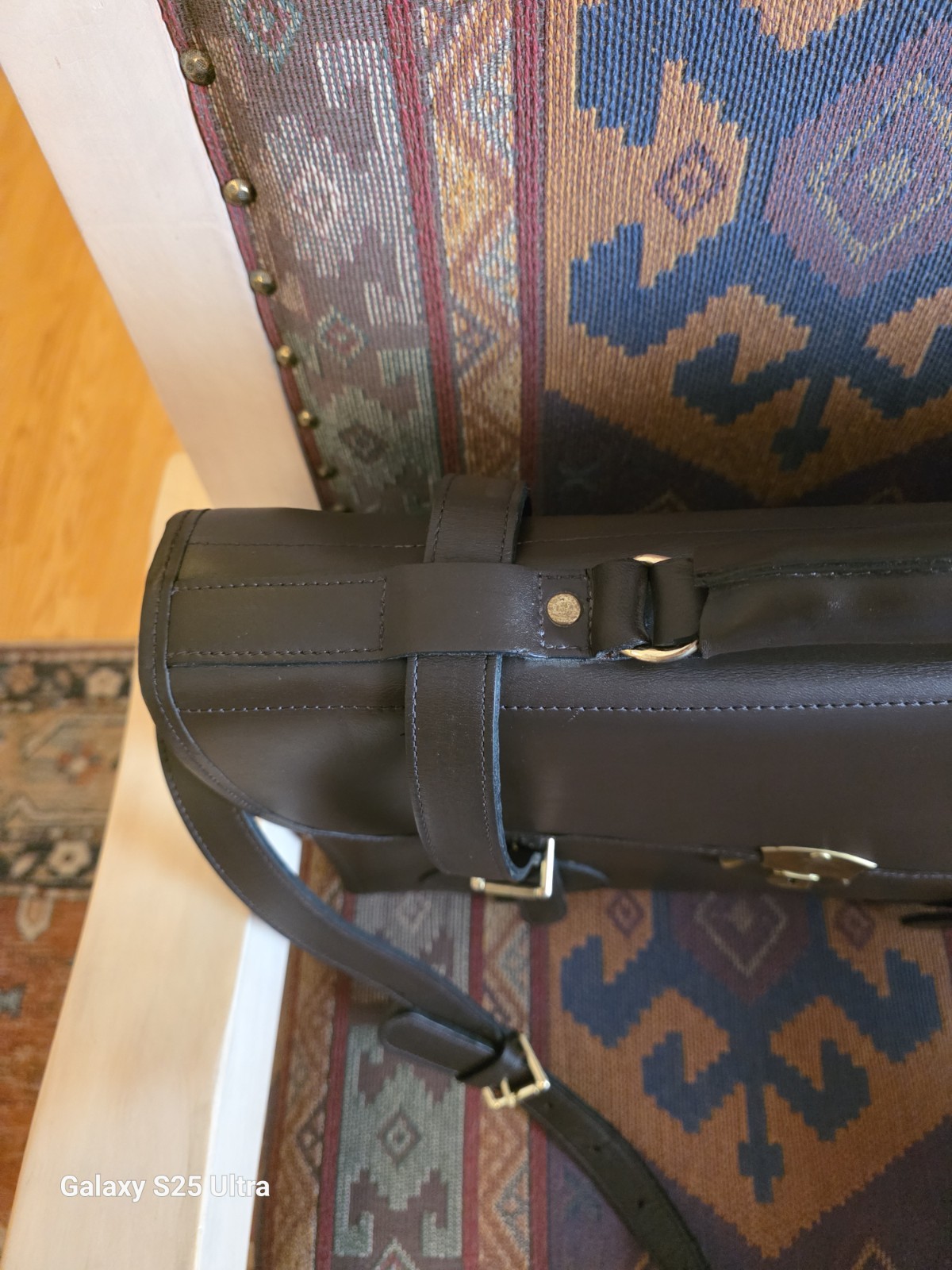 CUSTOM HIDE “1945 US ARMY” 3-Compartment / Leather Briefcase / Messenger Bag