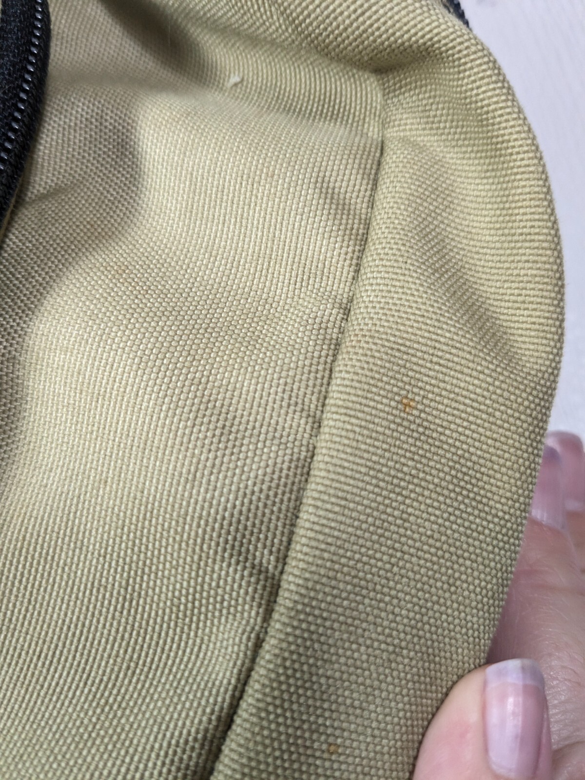 Vintage Jansport backpack suede leather bottom tan brow black mesh front Mexico