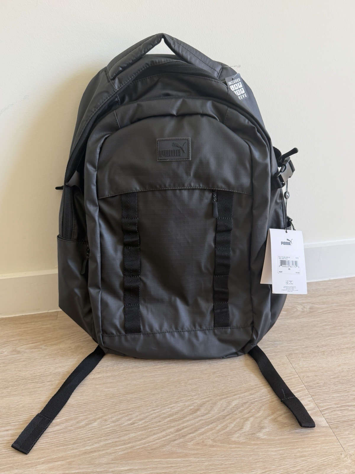 PUMA Backpack with Laptop Sleeve Inforced Base Black One Size