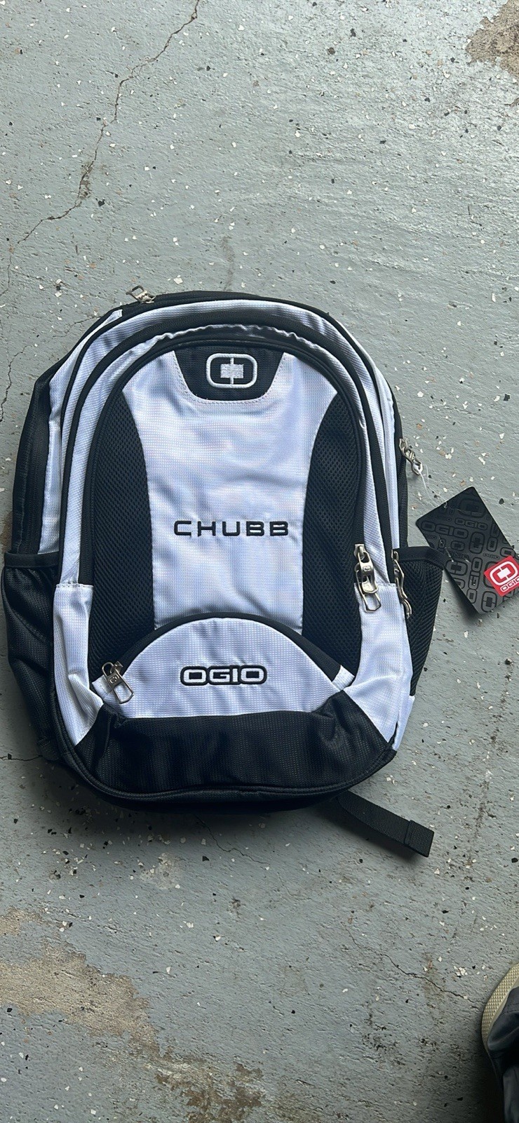 Chubb Ogio White And Black Bullion Backpack