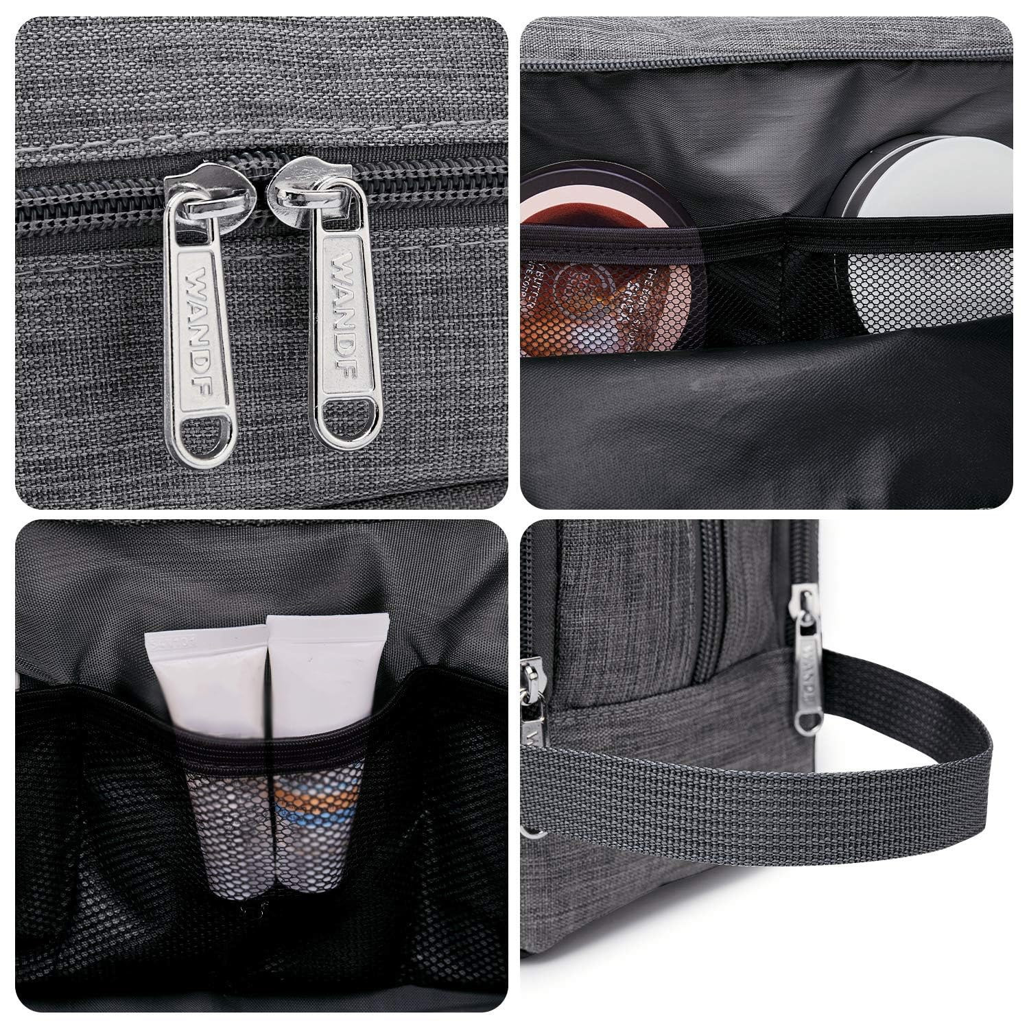 Neceser para hombre, neceser colgante, bolsa de aseo resistente al agua.