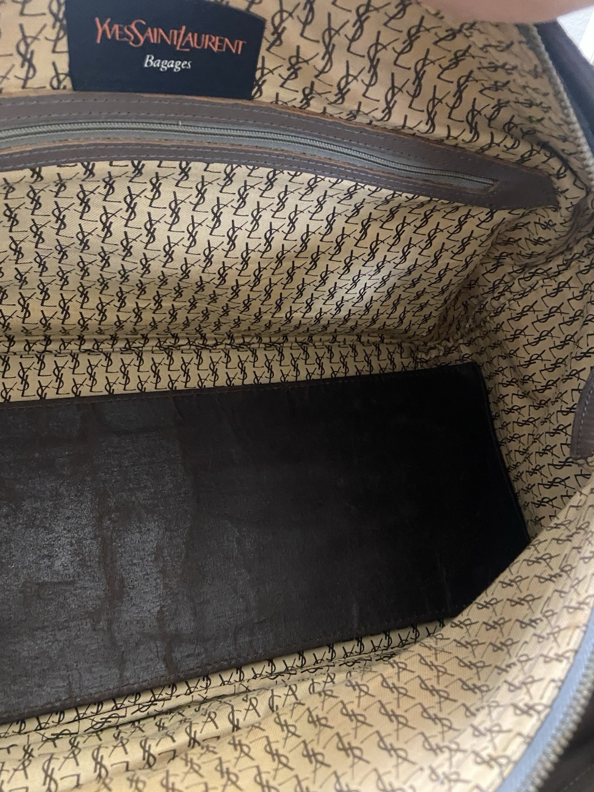 Thrashed YSL Saint Laurent Small Leather Boston Duffle Travel Bag, Poor Cond