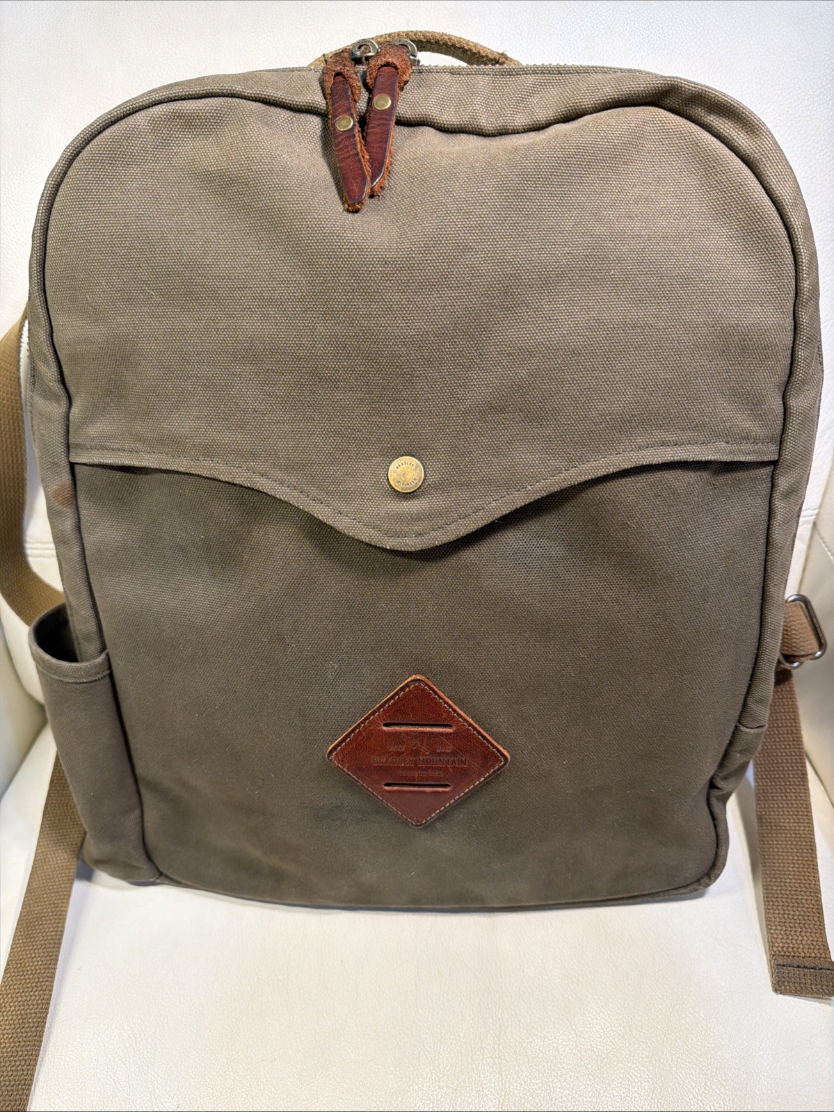Bradley Mountain Large 17” Waxed Canvas Backpack – Field Tan – Made in the USA