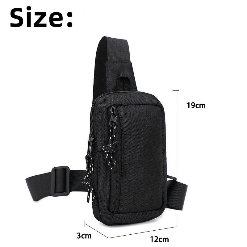 Men’s Shoulder Bag Oxford Chest Bag Sling Crossbody Bag Casual Travel Phone Bag