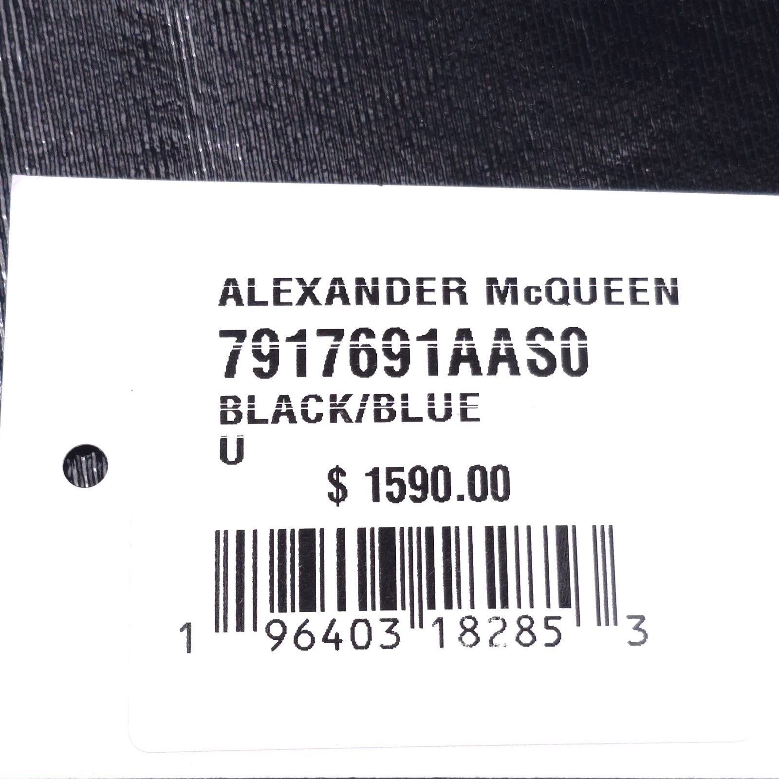 Alexander McQueen Black Faux Leather Shopper Tote Bag Mens Authentic Italy