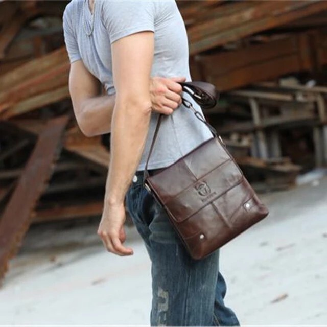 Bull Captain fashionable Genuine leather men massenger business and travel bag