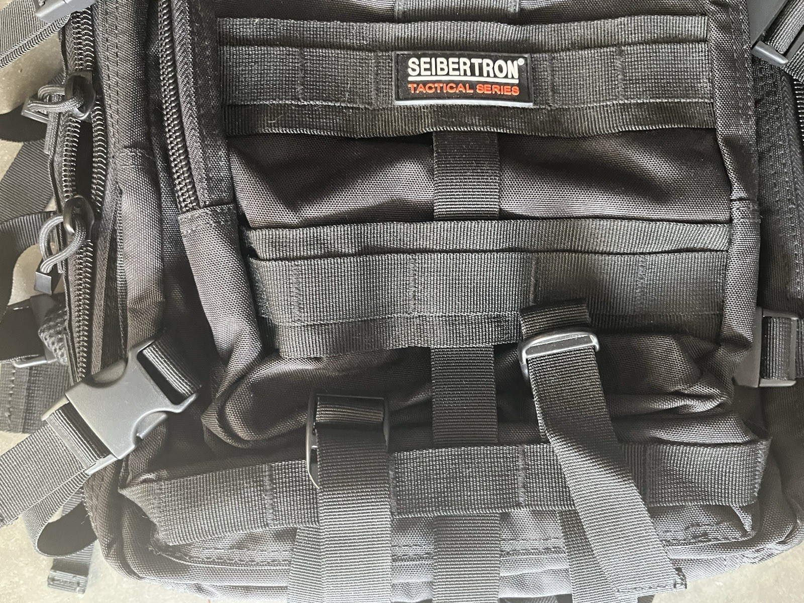 Seibertron Tactical Series Large Backpack Black Military Outdoor Hunting EUC