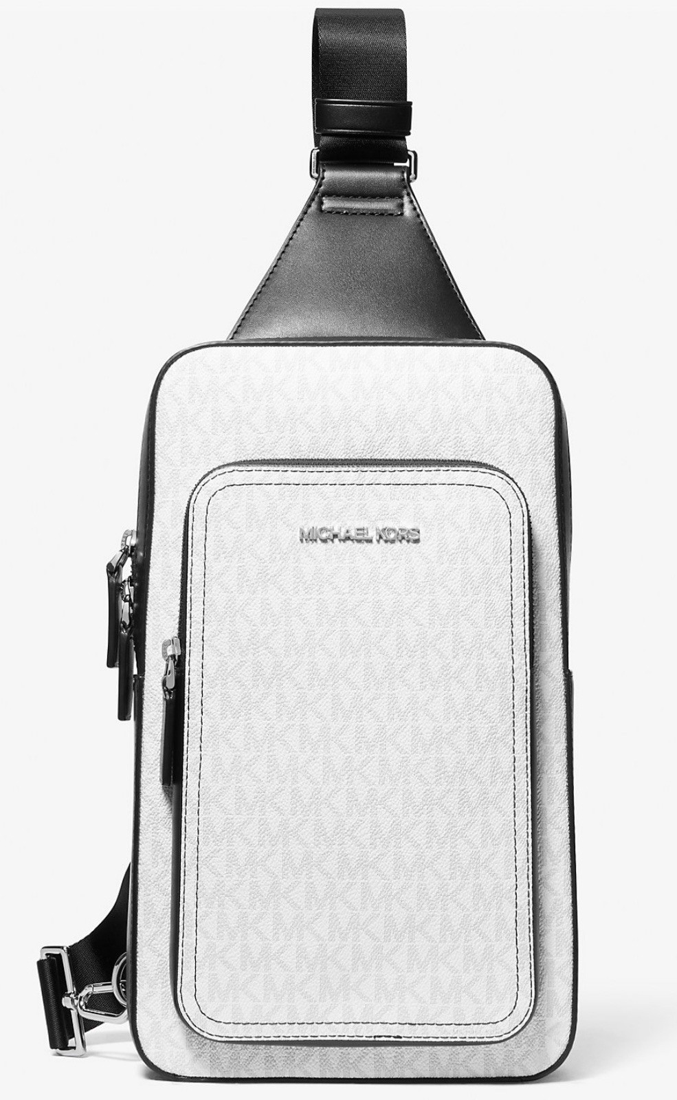 Michael Kors Cooper Slim Commuter Logo Sling Pack Backpack White