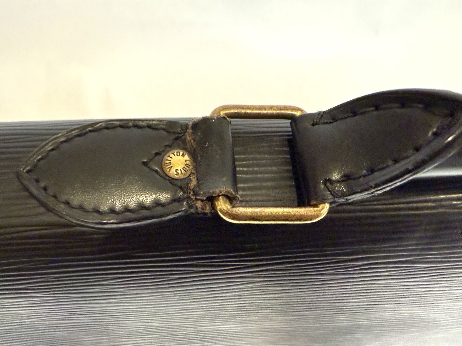 Louis Vuitton Black Men’s Briefcase Gold Hardware Push Lock