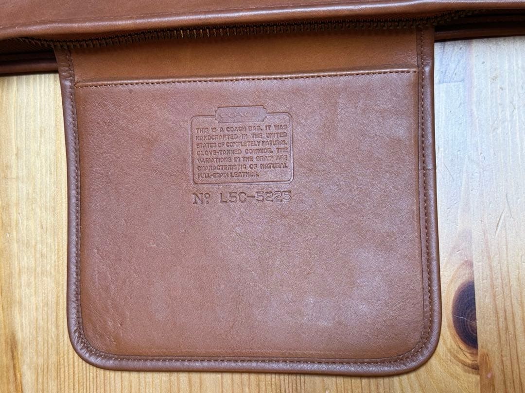 COACH Vintage Leather Document Bag A4 British Tan Made in USA Excellent