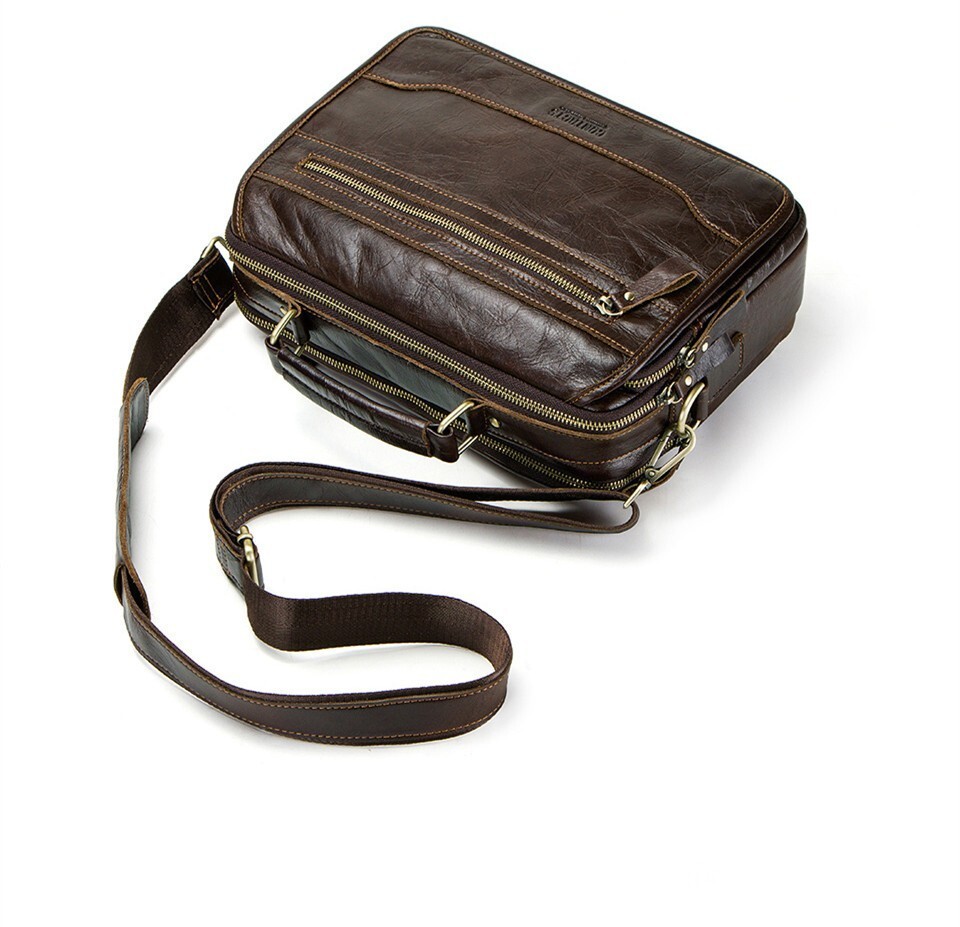 Men Leather Shoulder Bag Messenger Bag Handbag Strap Satchel Fashion