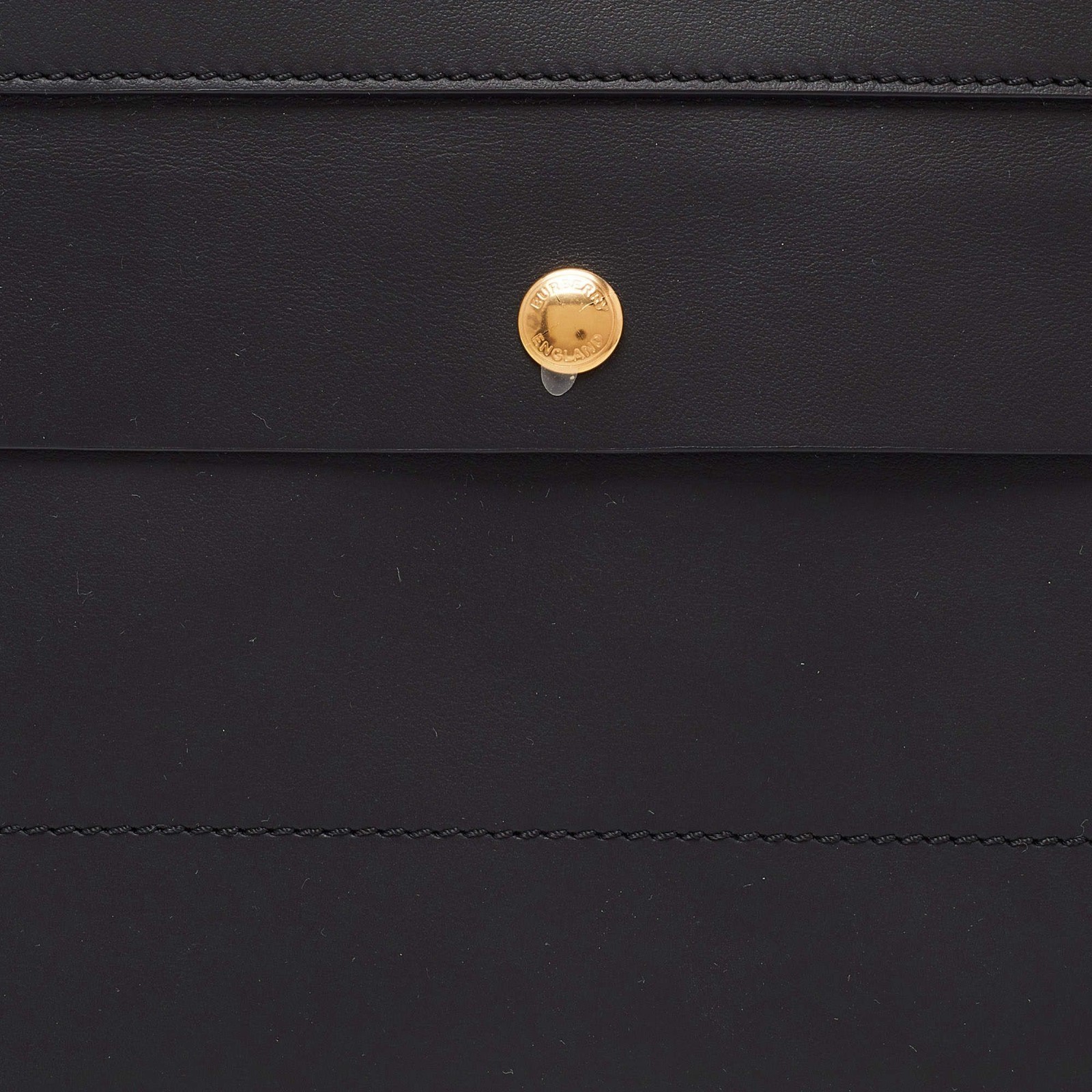 Burberry Fanny Pack Black Solid Leather Slim Belt Bag Lightweight