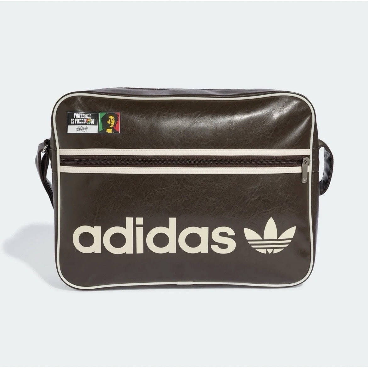 adidas Bob Marley Jamaica Soccer Brown White Retro Messenger Bag Originals Logo
