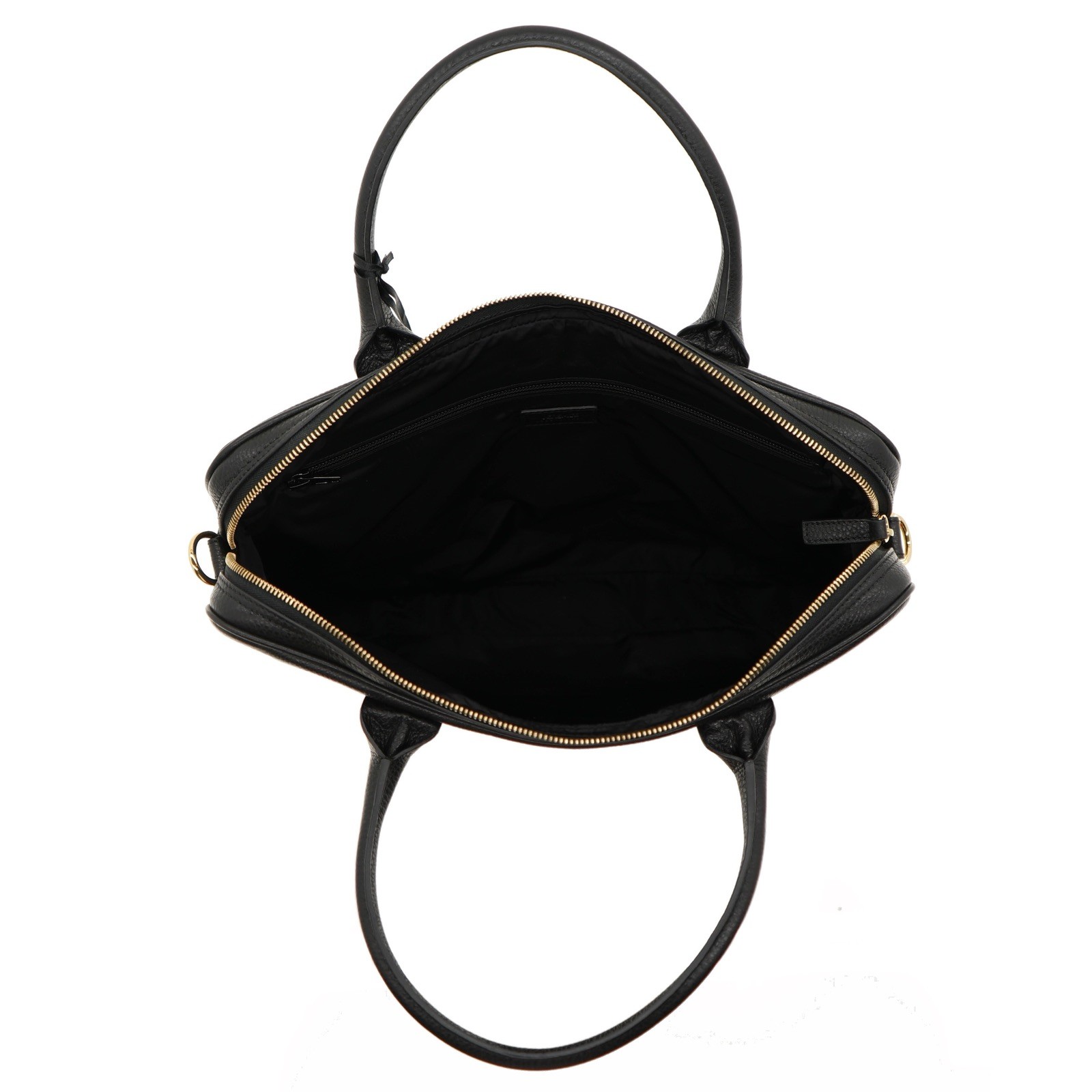 Versace Medusa Briefcase Document Case Black Grainy Leather New