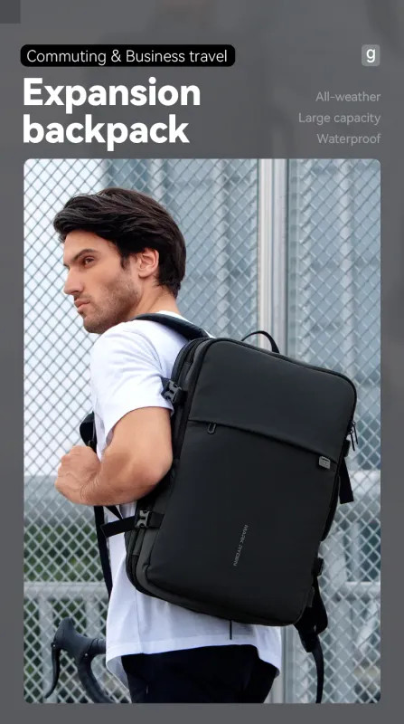 MARK RYDEN Large Travel Backpack Men Multi-functional 39L Expandable Airline