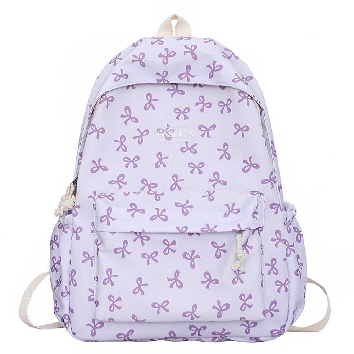 kakarin choyx Classic Cute Bow Tie Printed Backpack 16.9 Inch Kawaii Casual S…