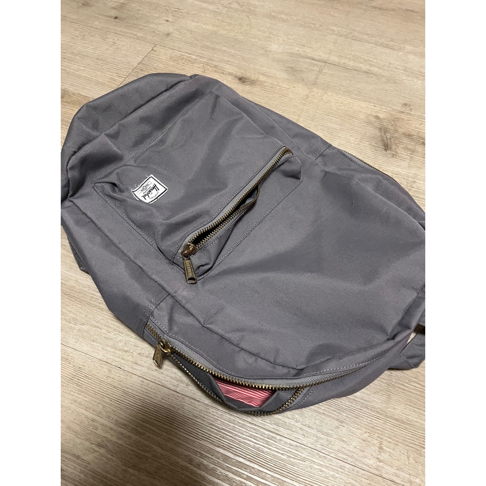 Herschel Supply Co Nova Settlement Backpack Grey Canvas School Travel Bag Mens