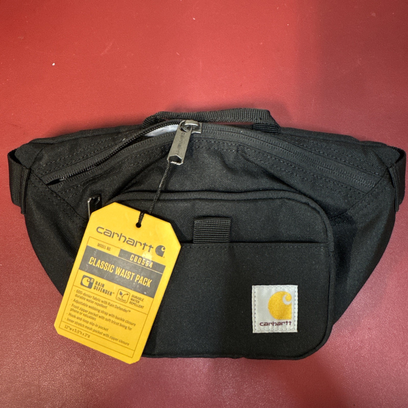Carhartt Classic Waist Pack CB0554 Black Rain Defender Fanny Belt Bag NEW NWT N