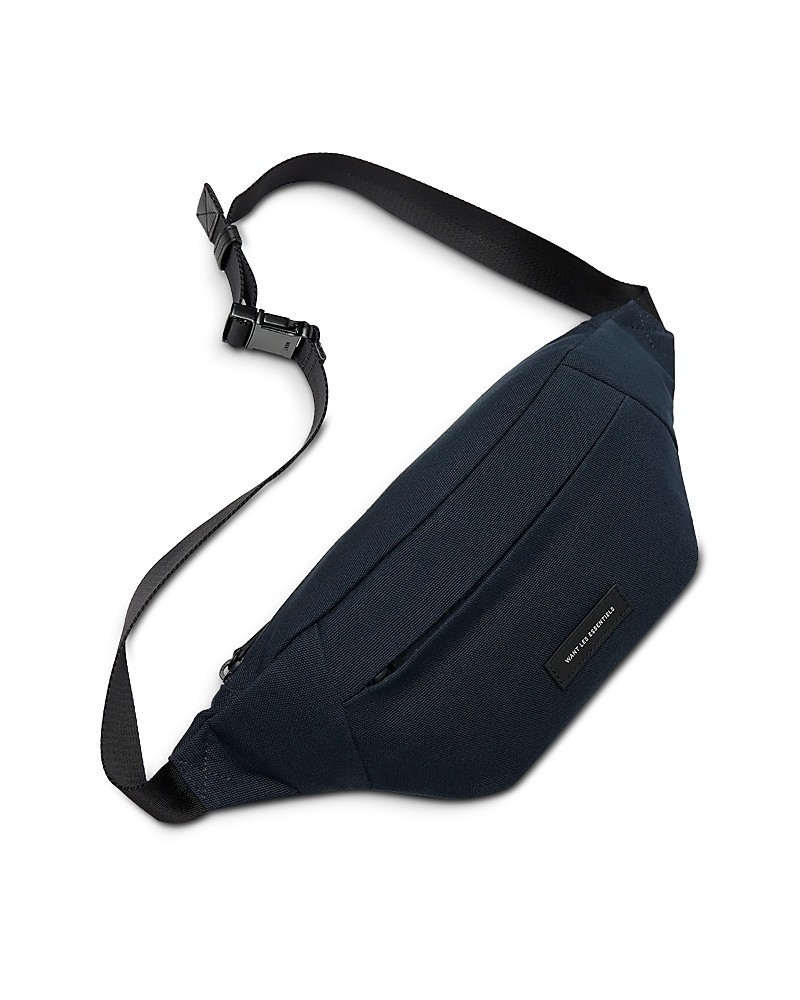 WANT Les Essentiels Atlin Canvas Belt Bag Men’s One Size Navy Zip Closure
