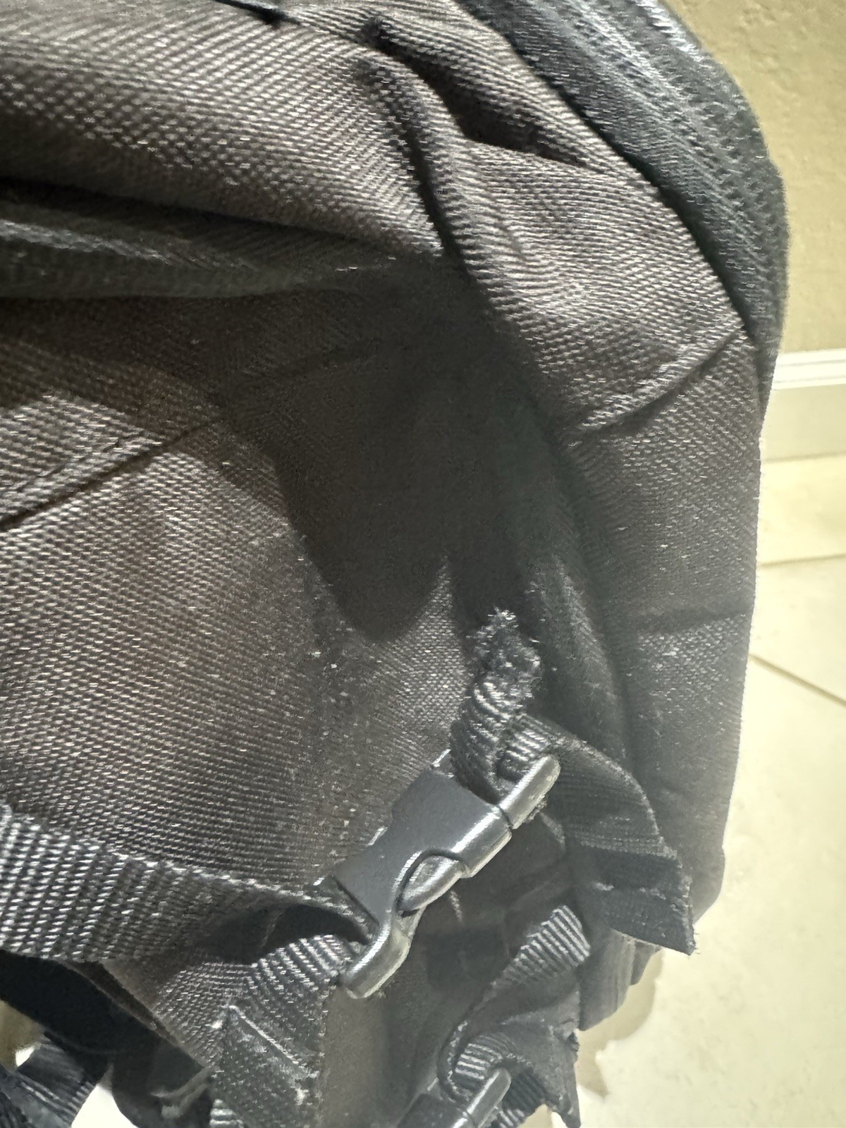 2000s Repaired Distressed Quicksilver Black/Red Tactical Backpack Surf Skate
