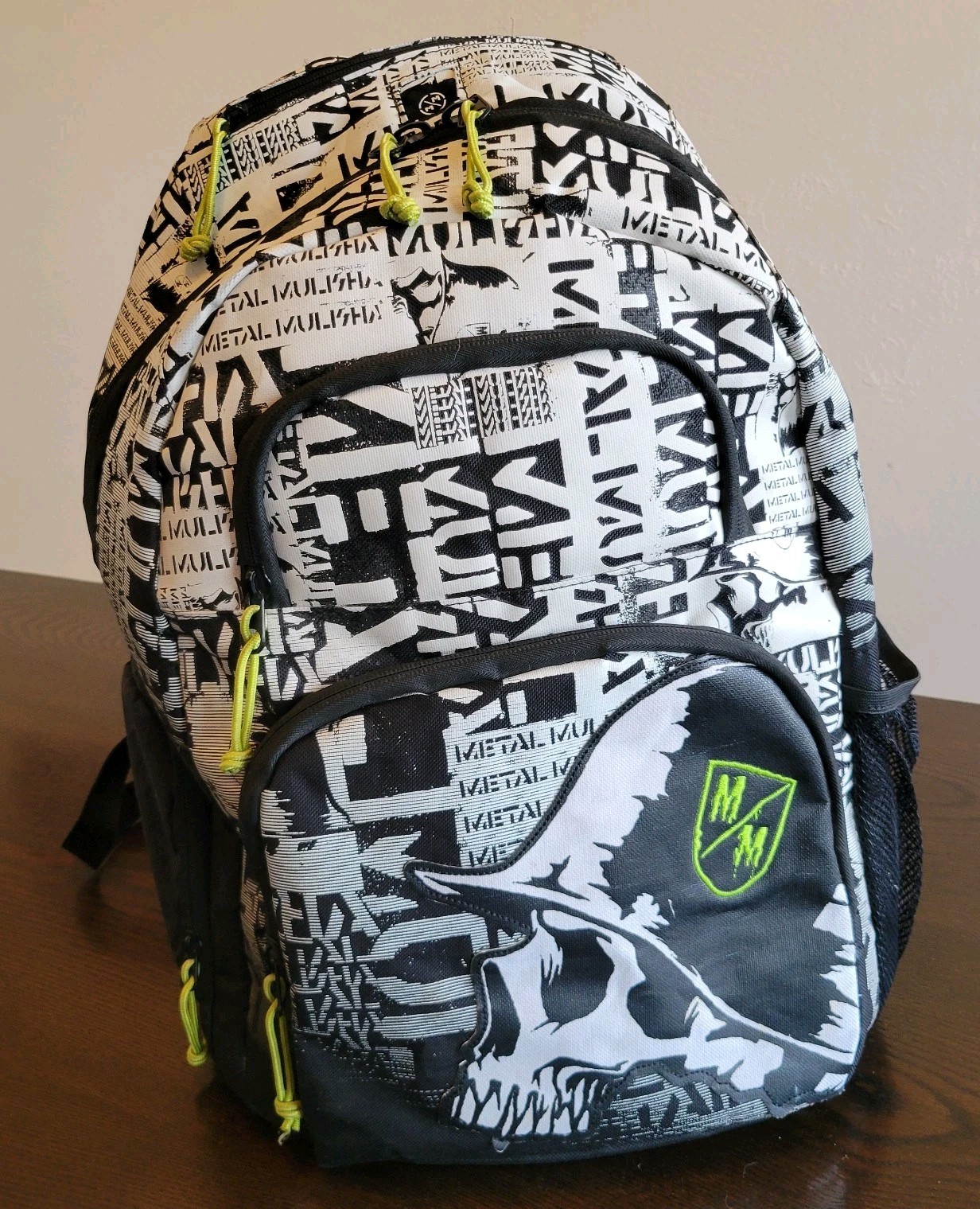 Rare Y2K Metal Mulisha Black Backpack Skate Skull Laptop School BMX