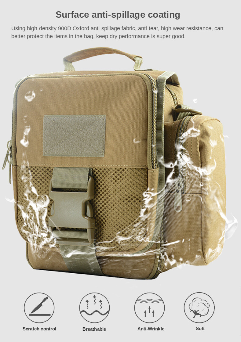 Outdoor Tactical Briefcase Shoulder Messenger Men Laptop Messenger Bag Handbag