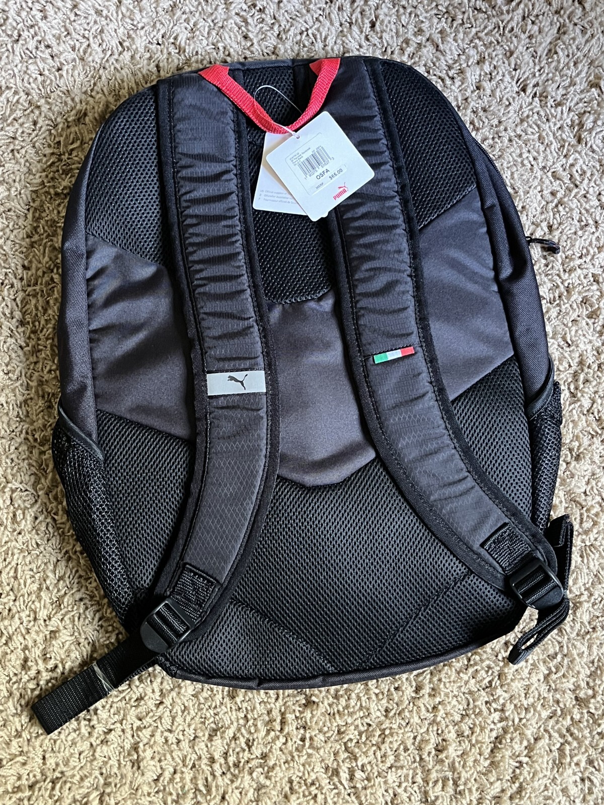 Puma Ferrari Backpack Scuderia Black & Red School Racing Backpack