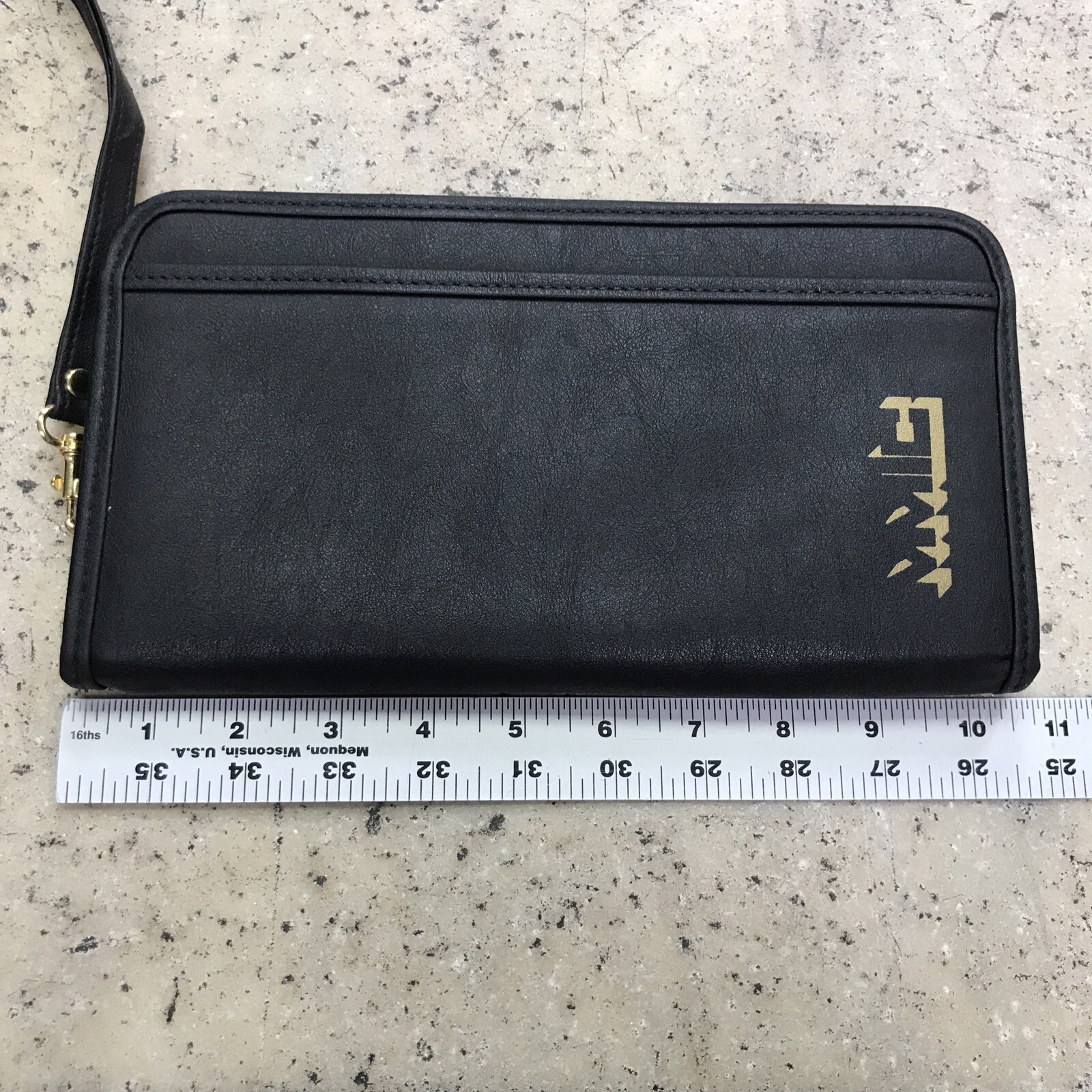 Large Leather Traveler’s Wallet Portfolio GEMLINE Zip-Around – Nice! Fast Ship!