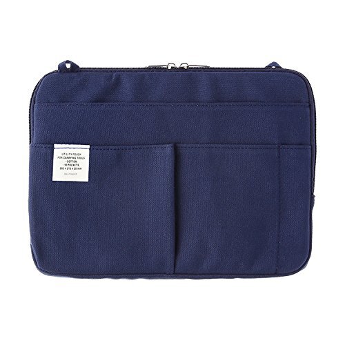 DELFONICS inner carrying B5 dark blue 10 pockets W285xH215xD20mm 500423-408 NEW