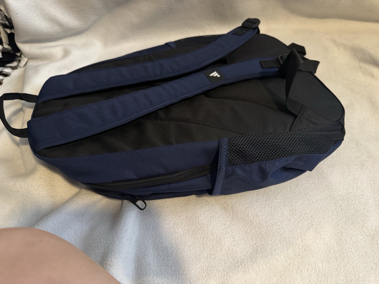 adidas Striker 3 Backpack Team Navy Blue OSFA Padded Zip Bottle Pocket