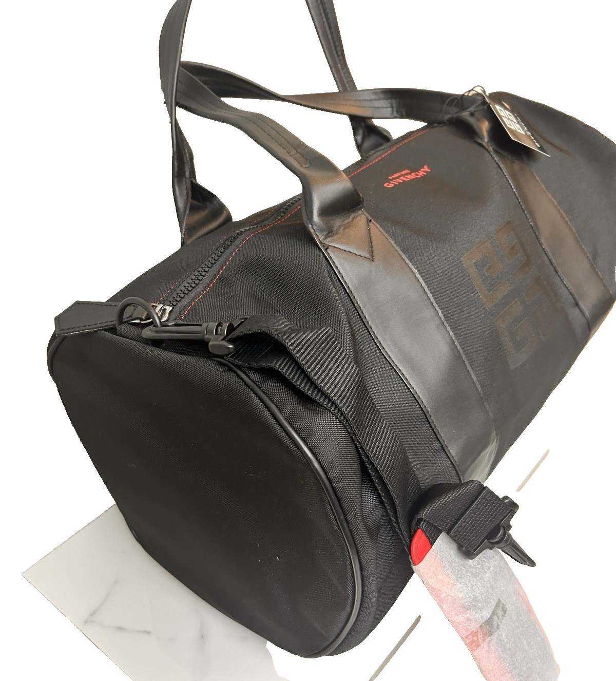 Givenchy Perfume Play sport promotion Gym duffel bag black Fabric interior red