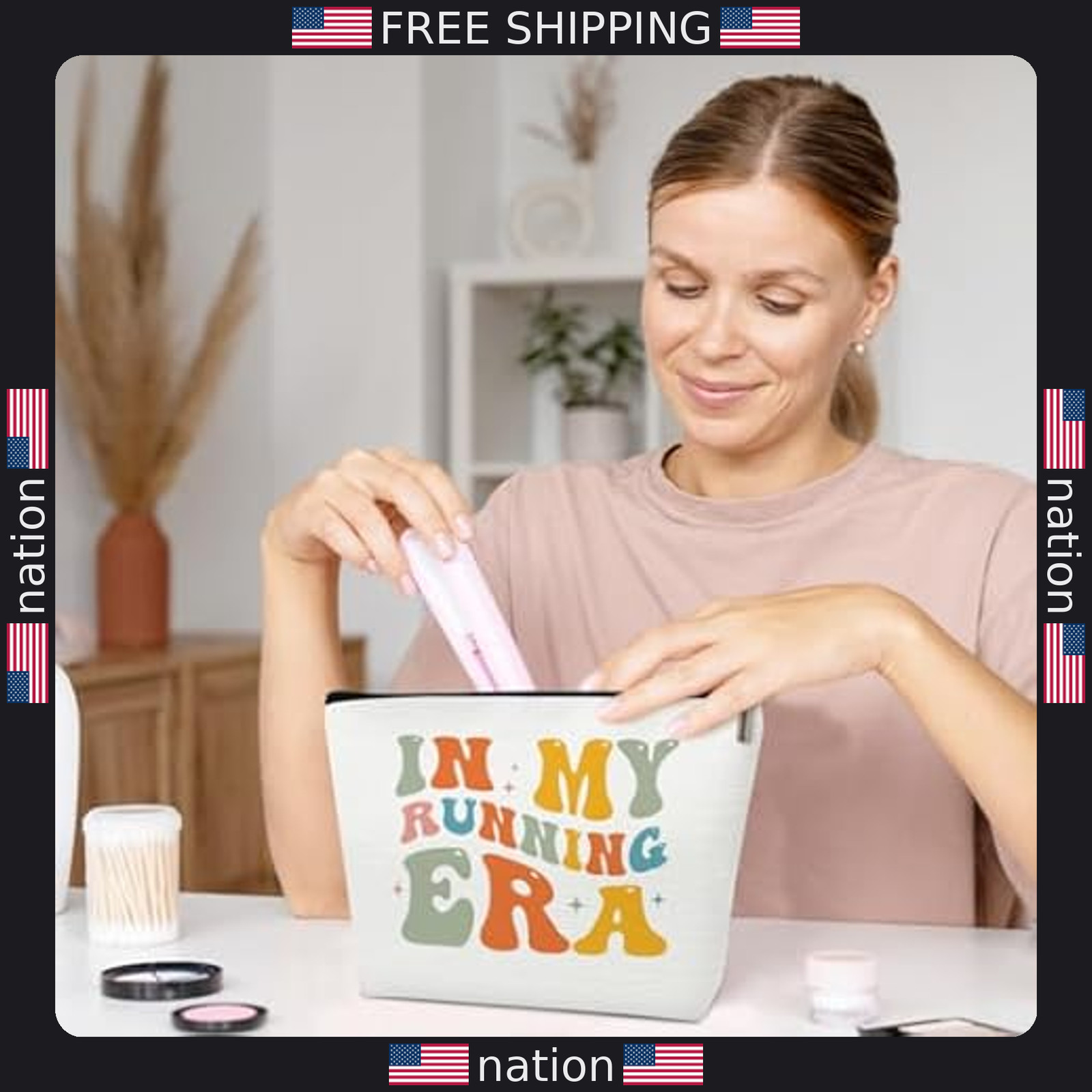 Running Era Makeup Bag – Perfect Gift for Female Runners & Marathon Lovers