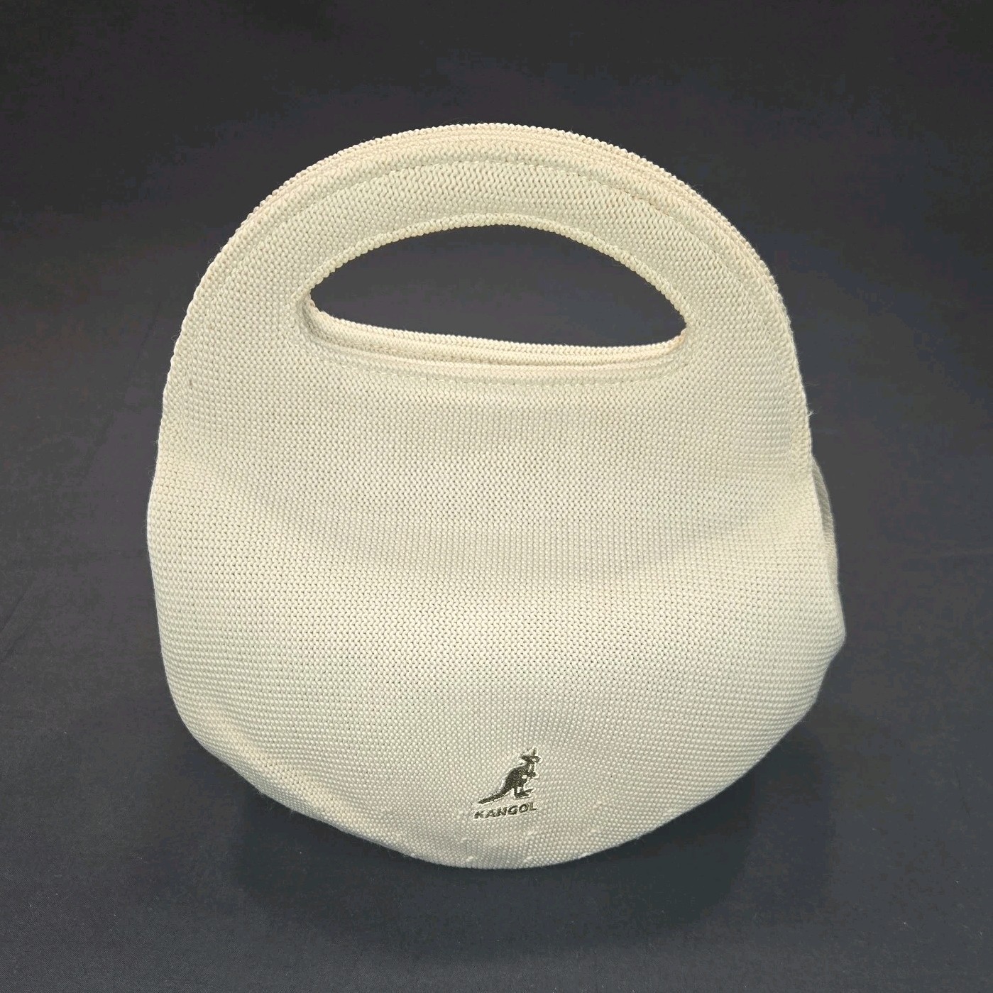 Kangol Tropic 504 Beige Top Handle Bag Magnetic Snap Zipper Men Inner Pocket