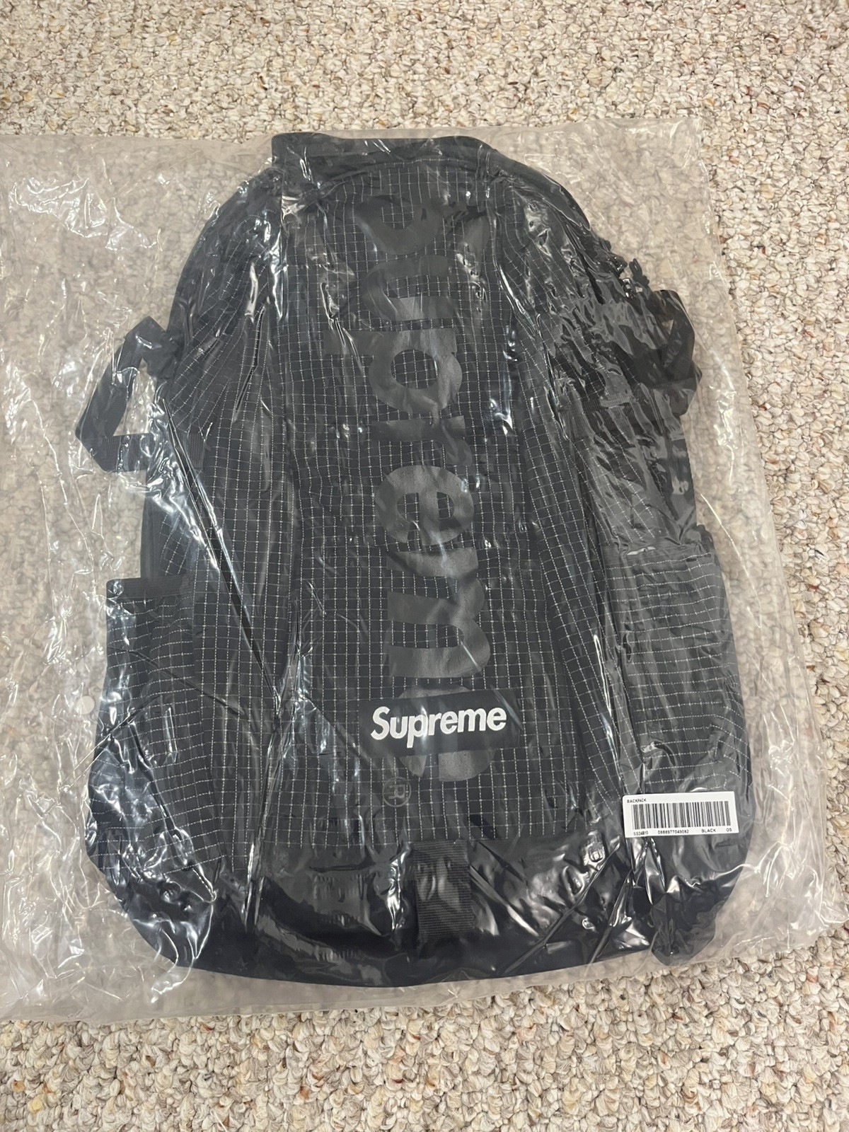 Supreme Black 3M Reflective Backpack (SS24) – New With Tags Authentic