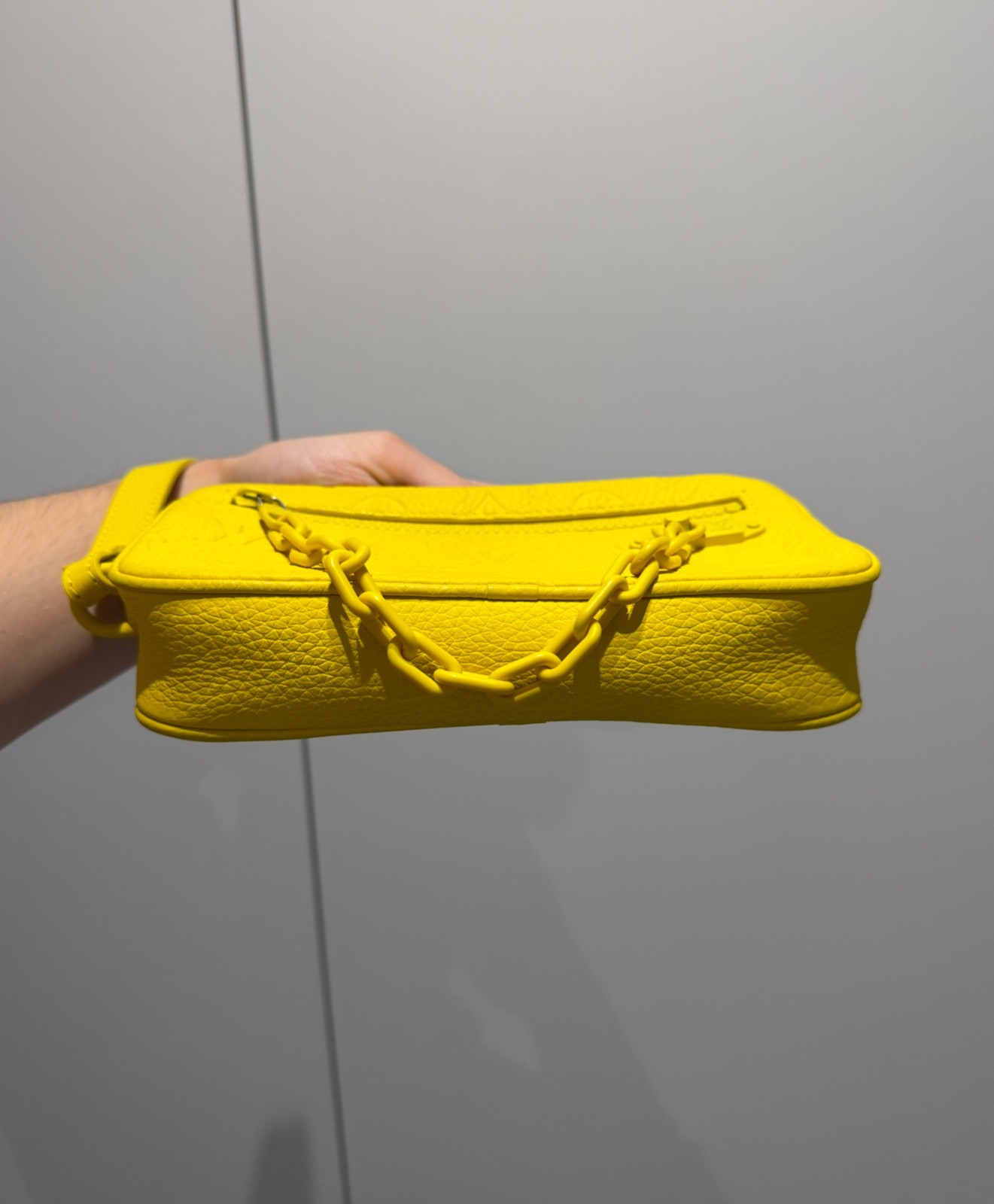 Authentic LOUIS VUITTON Monogram Taurillon Pochette Volga Clutch Bag
